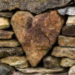 Heart in the stone fence