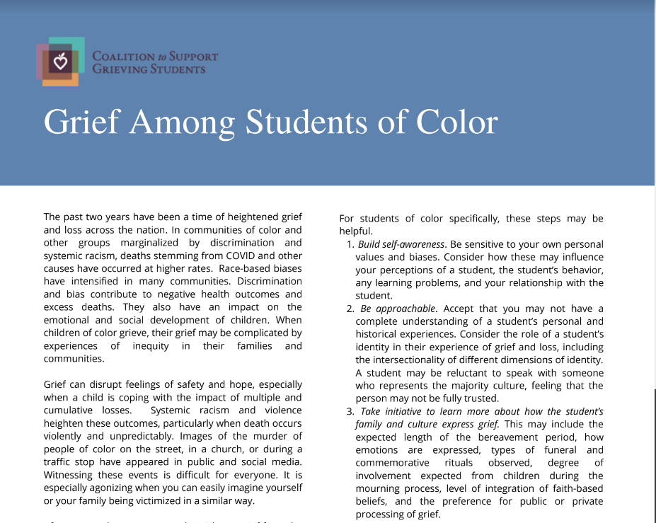 Grief Among Students of Color